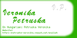 veronika petruska business card